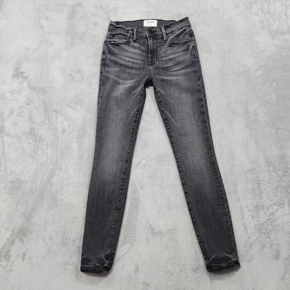 FRAME Denim Jeans Womens 26 Gray Mid Rise Le Skinny De Jeanne Crop Jackson Peak